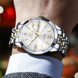 OLEVS Watches for Man 9998 Golden White