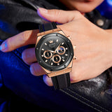 OLEVS Watches for Man 9911 Rose Black