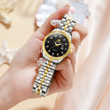 OLEVS Watches for Woman 5526 Golden Black