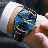 OLEVS Watches for Man 6898 Black Blue
