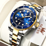 Two Tone Strap - Blue Dial Gold Trim