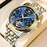 Two Tone Strap - Blue Dial Gold Trim