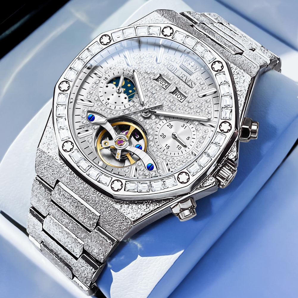 OLEVS 9805 Automatic Mens Watches Self Winding Mechanical Business