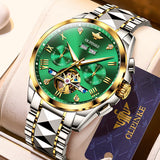 OUPINKE 3240 Self Winding Black Watches for Men Luxury Business Dress Mens Watch Reloj Para Hombre
