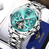 OUPINKE 3240 Self Winding Black Watches for Men Luxury Business Dress Mens Watch Reloj Para Hombre