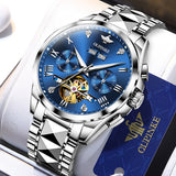OUPINKE 3240 Self Winding Black Watches for Men Luxury Business Dress Mens Watch Reloj Para Hombre