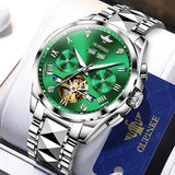 OUPINKE 3240 Self Winding Black Watches for Men Luxury Business Dress Mens Watch Reloj Para Hombre