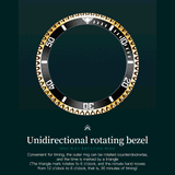 Two Tone Strap - Black Dial Gold Trim