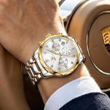 OLEVS Watches for Man 2730 Golden White