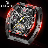 Men Automatic Sports Watch Original Skeleton Mechanical Self Winding Luxury Dress Sapphire Crystal Waterproof Wrist Watch for Men 6012