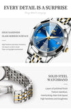 OLEVS Watches for Woman 9970 GL Golden Blue