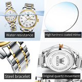 OLEVS Watches for Woman 5567 GL Golden White