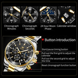 OLEVS Watches for Man 2870 Golden Black