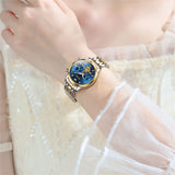 OLEVS 2897 Watches for Womens Business Luxury Casual Analog Quartz Diamond Stainless Steel Chronograph Waterproof Luminous ladies Watches Reloj Para Mujer Gold/White/Black/Blue