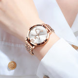 OLEVS 5189 Watch for Women Mesh Strap Fashion Rose Gold Dress Watches