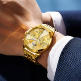 OLEVS Watches for Man 3673 Golden