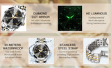 OLEVS 9970 Luxury Watches for Women Elegant Casual Dress Diamond Ladies Watches