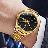 OLEVS Watches for Man 6898 Golden Black