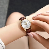 OLEVS Watches for Woman 6898 Golden White