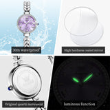 OLEVS 9971 Mermaid Full Diamond Quartz Women's Watch: Waterproof, Luminous, Fully Diamond-Set, Mermaid-Themed Design.