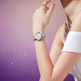 OLEVS 5575 Watches for Womens Analog Quartz Silver Strap Fashions Classic Dress Stainless Steel Date Waterproof Casual Ladies Watches Gift Womens Wrist Watches Reloj Para Mujer White/Pink/Purple