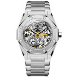 OLEVS 6669 Automatic Watches for Men Self Winding Mechanical Skeleton Luxury Dress Stainless Steel Waterproof Luminous Mens Wrist Watches Reloj Para Hombre