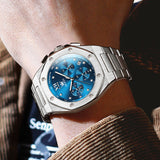 OLEVS 3626 Watches for Men Business Dress Analog Quartz Chronograph Gold Plated Stainless Steel Waterproof Luminous Date Classic Mens Wrist Watches Reloj Para Hombre