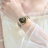 OLEVS 2897 Watches for Womens Business Luxury Casual Analog Quartz Diamond Stainless Steel Chronograph Waterproof Luminous ladies Watches Reloj Para Mujer Gold/White/Black/Blue