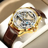 Brown Strap - White Dial Gold Trim