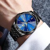 OLEVS Watches for Man 3615 All Black Blue