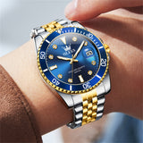 OLEVS Watches for Man 9809 Golden Blue