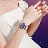 OLEVS 5573 Women's Quartz Watch with Arabic numerals and Diamond Dial Design, Blue Hands, Date Display, 3ATM Water Resistance