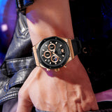 OLEVS 9911 Watches for Men Chronograph Waterproof Luxury Dress Quartz Silicon Strap Multifunction Moon Phase Business Calendar Luminous Men Wrist Watches Reloj Para Hombre Gray/Black/White