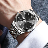 OLEVS 9931 Watches for Men Diamond Dress Luxury Casual Fashion Wrist Watch Waterproof Luminou