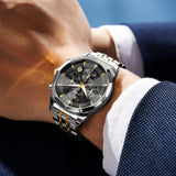 OLEVS Watches for Man 3673 Golden Black