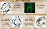 OLEVS 9970 Luxury Watches for Women Elegant Casual Dress Diamond Ladies Watches