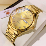 OLEVS 5563 Watches for Men Business Dress Analog Quartz Luxury Black Stainless Steel Waterproof Luminous Classic with Date Mens Wrist Watches Reloj para Hombre