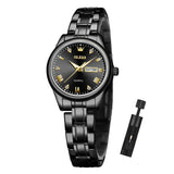 OLEVS 5563 Watch for Women Diamond Fashion Elegant Dress Ladies Watch Two Tone Wrist Watches Waterproof Luminous