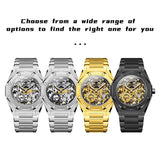 OLEVS 6669 Automatic Watches for Men Self Winding Mechanical Skeleton Luxury Dress Stainless Steel Waterproof Luminous Mens Wrist Watches Reloj Para Hombre