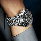 Black Strap-Black Dial Silver Trim