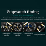 Two Tone Strap - Black Dial Gold Trim