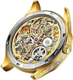 OUPINKE Men's Watch Automatic Designer Big Face Luxury Mechanical Skeleton Dress Business Wrist Watches Two Tone Tungsten Steel Waterproof Sapphire Calendar
