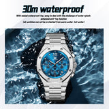 OLEVS 3626 Watches for Men Business Dress Analog Quartz Chronograph Gold Plated Stainless Steel Waterproof Luminous Date Classic Mens Wrist Watches Reloj Para Hombre