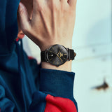 OLEVS 5869 Watches for Men Minimalist Ultra Thin Fashion Casual Analog Quartz Date Watch Waterproof Slim Simple Big Face Dress Mens Wrist Watches with Retro Leather Band for Men Reloj para Hombre