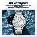 OLEVS 3626 Watches for Men Business Dress Analog Quartz Chronograph Gold Plated Stainless Steel Waterproof Luminous Date Classic Mens Wrist Watches Reloj Para Hombre