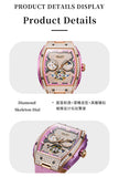 OLEVS 6016 Womens Automatic Watch Self Winding Original Diamond Luxury Date Ladies Dress Classic Luminous Waterproof Wrist Watches
