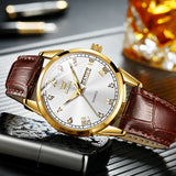 OLEVS Watches for Man 6896 Golden White
