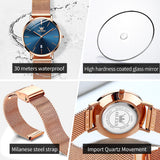 OLEVS Watches for Woman 5869 Rose Blue DW