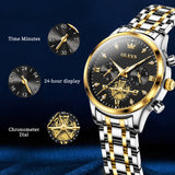 OLEVS 2897 Watches for Womens Business Luxury Casual Analog Quartz Diamond Stainless Steel Chronograph Waterproof Luminous ladies Watches Reloj Para Mujer Gold/White/Black/Blue