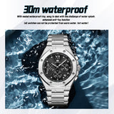 OLEVS 3626 Watches for Men Business Dress Analog Quartz Chronograph Gold Plated Stainless Steel Waterproof Luminous Date Classic Mens Wrist Watches Reloj Para Hombre